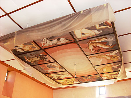 le plafond peint par Jean Chièze