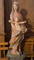 Vierge en bois polychrome