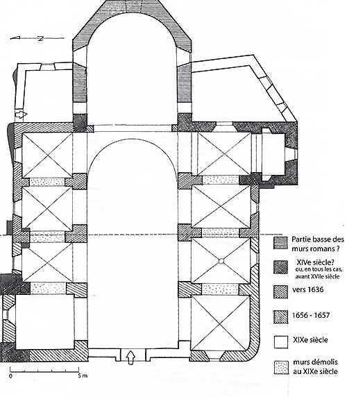 Désaignes : plan de l'église