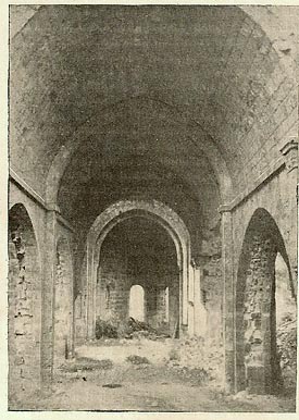 Abbaye de Mazan : la nef centrale à la fin du XIXe siècle