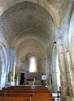 Intérieur de l'église de Prunet