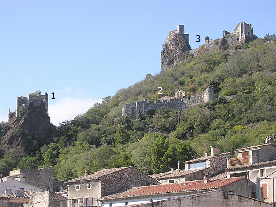 Rochemaure : tour du Gaast, chapelle N.-D. des Anges et ensemble castral