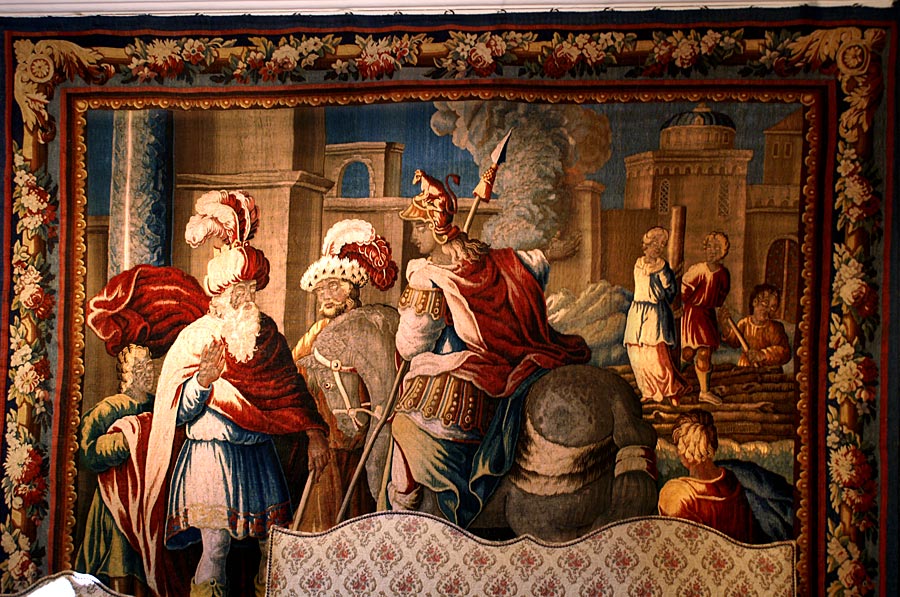 Tapisserie du château de Vallon-Pont-d'Arc : Clorinde, fille du roi d'Éthiopie